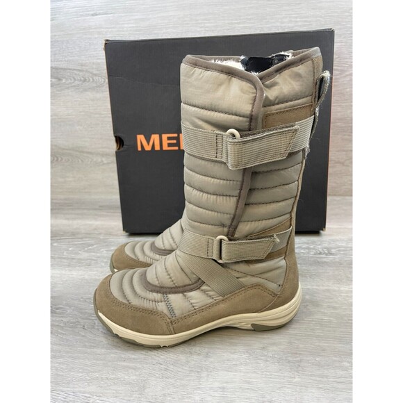 Merrell Approach Sport Women 6 Gray Brown Arch Support Side Zip Winter Boot - Picture 3 of 12